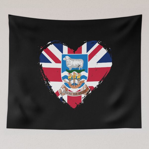 Item preview, Distressed Falkland Islands Flag Heart FK designed and sold by shitpostee.