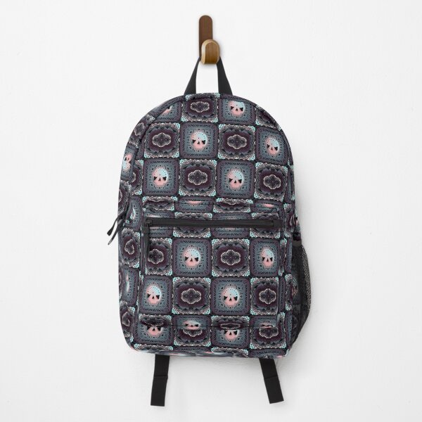 Item preview, Skull Granny Square - Black & gray designed and sold by Moonlit Datura.