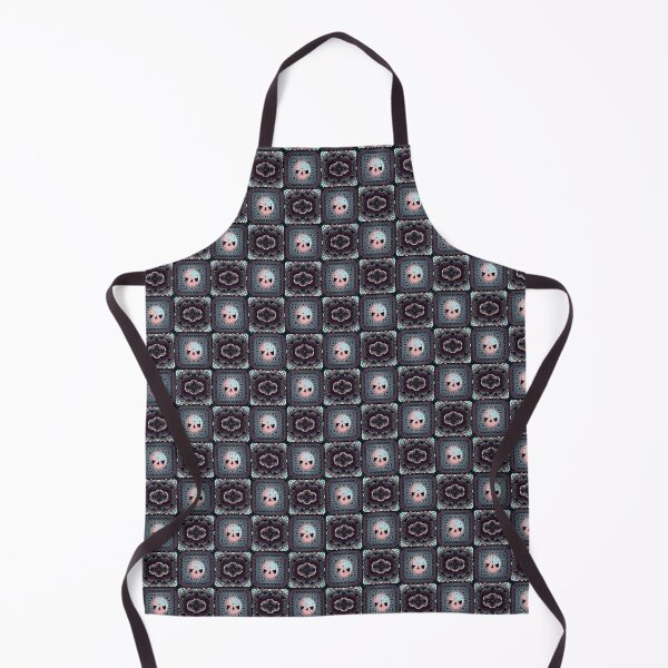 Item preview, Skull Granny Square - Black & gray designed and sold by Moonlit Datura.