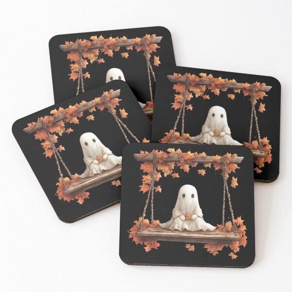 Item preview, Ghost on Autumn Leaf Swing designed and sold by Hillonmary.
