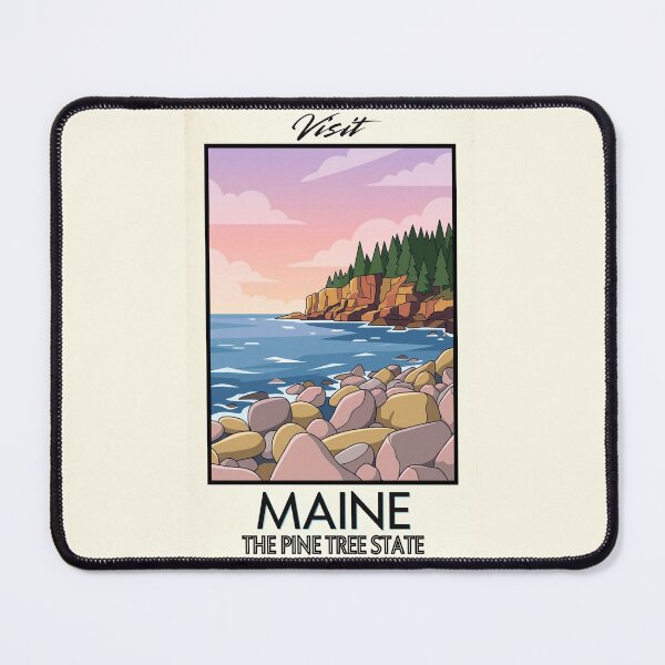 Item preview, Maine Scenic Vintage Style Travel Advert designed and sold by Dimensionality.