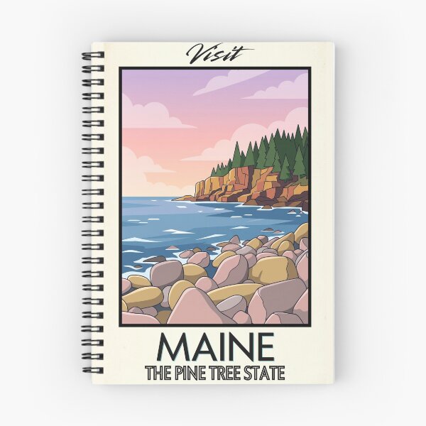 Item preview, Maine Scenic Vintage Style Travel Advert designed and sold by Dimensionality.