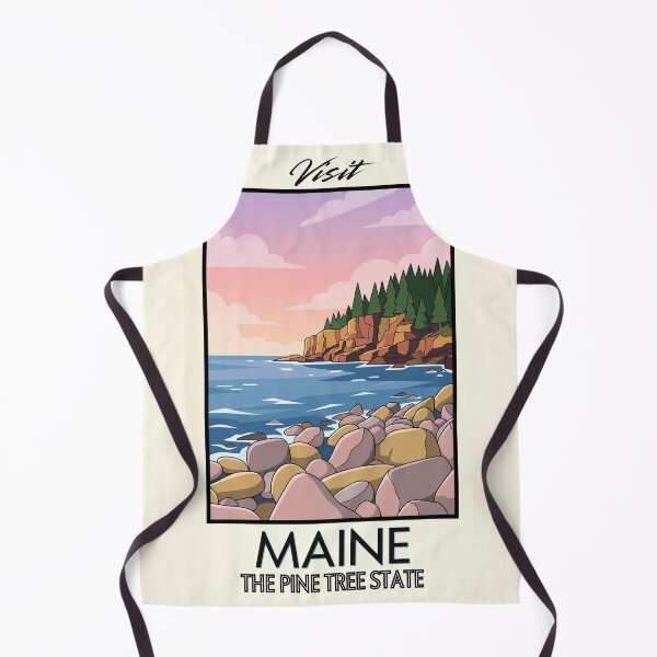 Item preview, Maine Scenic Vintage Style Travel Advert designed and sold by Dimensionality.