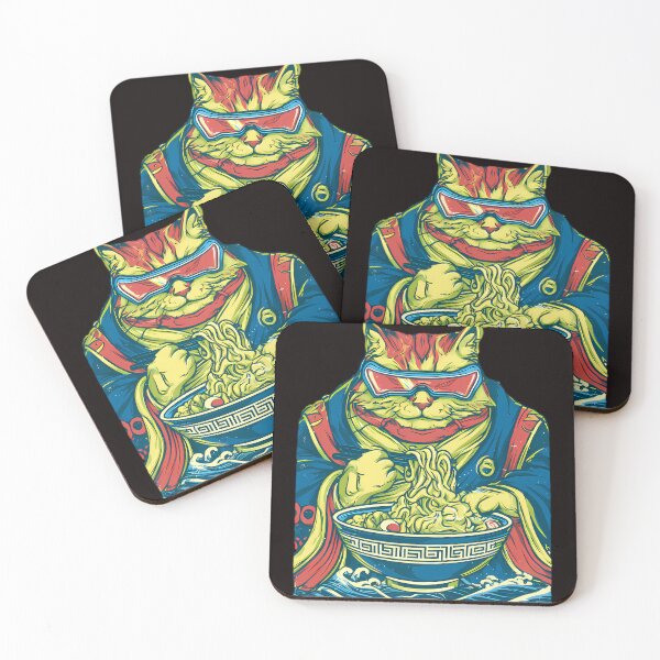 Item preview, Cyberpunk Cat Eating Ramen designed and sold by Structure-Blue.