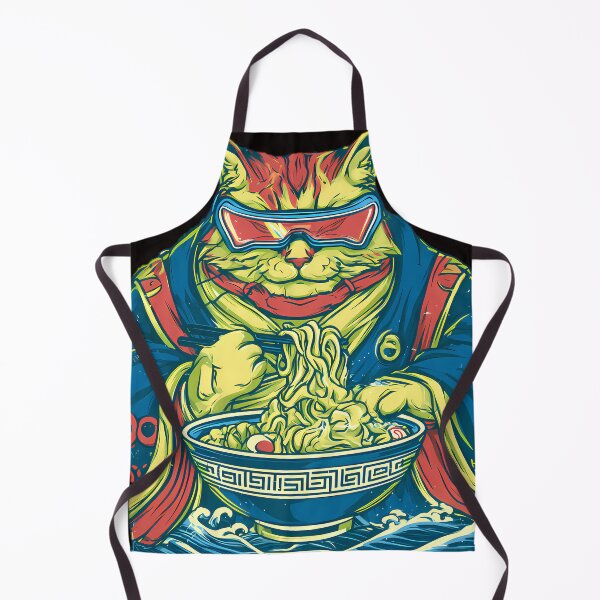 Item preview, Cyberpunk Cat Eating Ramen designed and sold by Structure-Blue.
