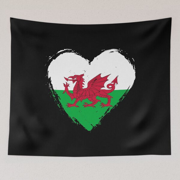 Item preview, Distressed Wales Flag Heart GB-WLS designed and sold by shitpostee.