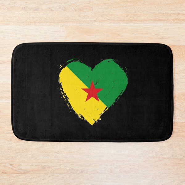 Item preview, Distressed French Guiana Flag Heart GF designed and sold by shitpostee.