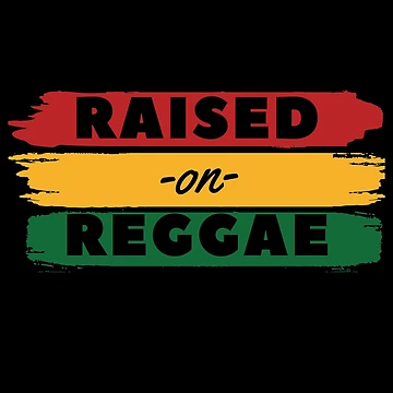 Artwork thumbnail, Raised on Reggae Distressed Reggae Rasta Flag Colors by RastaColors