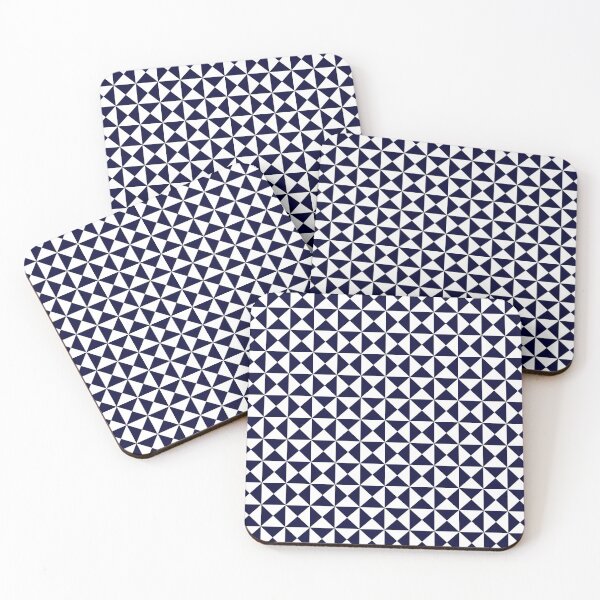 Item preview, Navy Blue Alternating Triangles Pattern designed and sold by rewstudio.