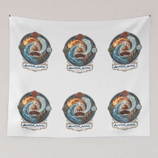 Item preview, Avatar Aang Airbender Elemental Balance Graphic Design T-Shirt & Print designed and sold by Art Wave Studio.