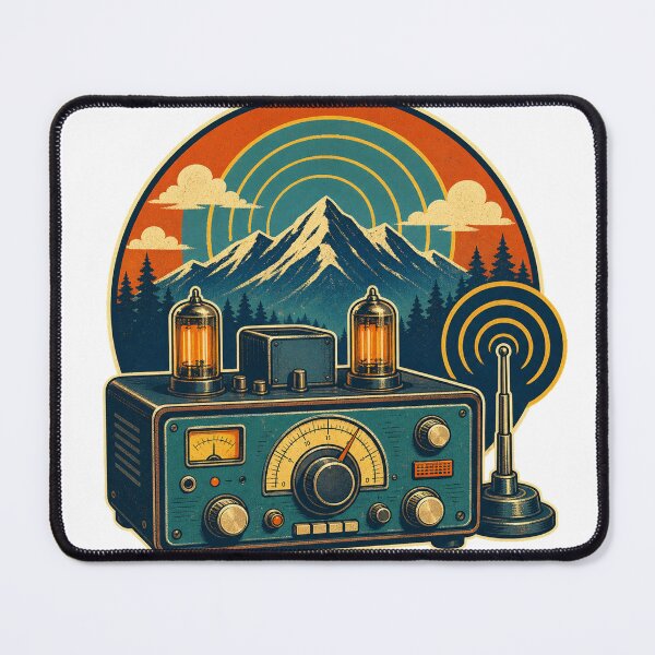 Item preview, Vintage Vacuum Tube Radio and Mountain Signals designed and sold by Moni50 Studio.