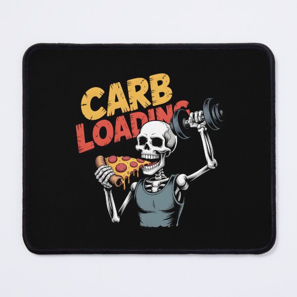 Item preview, Carb Loading Skeleton Pizza Funny Gym Design designed and sold by Iron Skull.