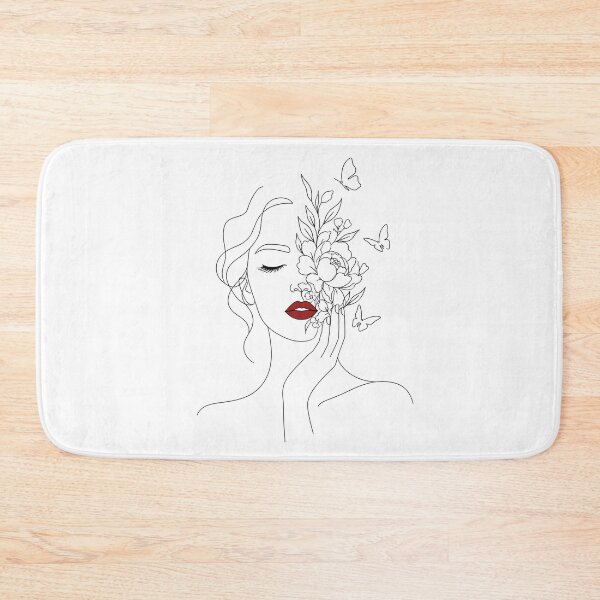 Item preview, Floral Woman Face Illustration designed and sold by Nitta Studio.