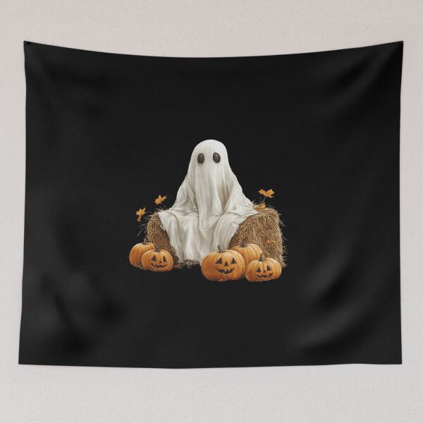 Item preview, Ghost on a Hay Bale designed and sold by Hillonmary.