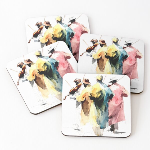 Item preview, Watercolor Violin Quartet designed and sold by Design Atlas.