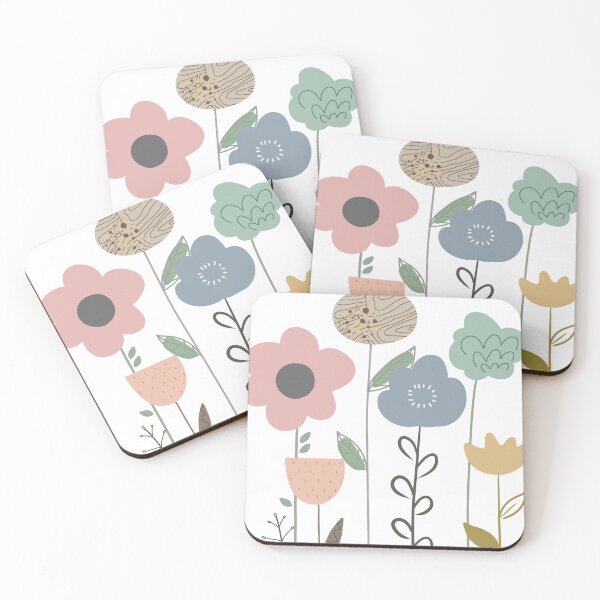 Item preview, Floral Pattern on White Background | Seamless Minimal Flower Desig designed and sold by kukiistudio.
