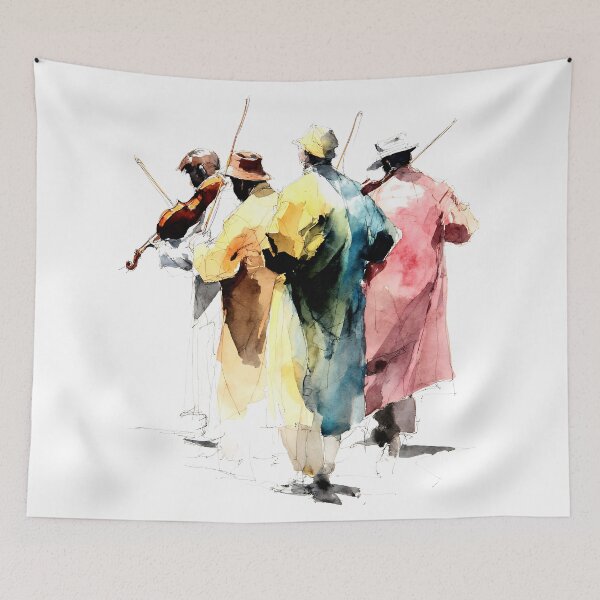 Item preview, Watercolor Violin Quartet designed and sold by Design Atlas.
