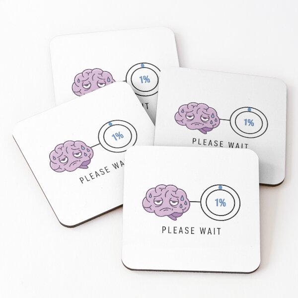 Item preview, Brain Loading 1 Percent Tired Meme designed and sold by Zazz Lee.