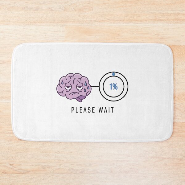 Item preview, Brain Loading 1 Percent Tired Meme designed and sold by Zazz Lee.