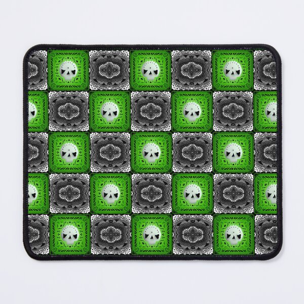 Item preview, Skull Granny Square - Black & Neon Green designed and sold by Moonlit Datura.