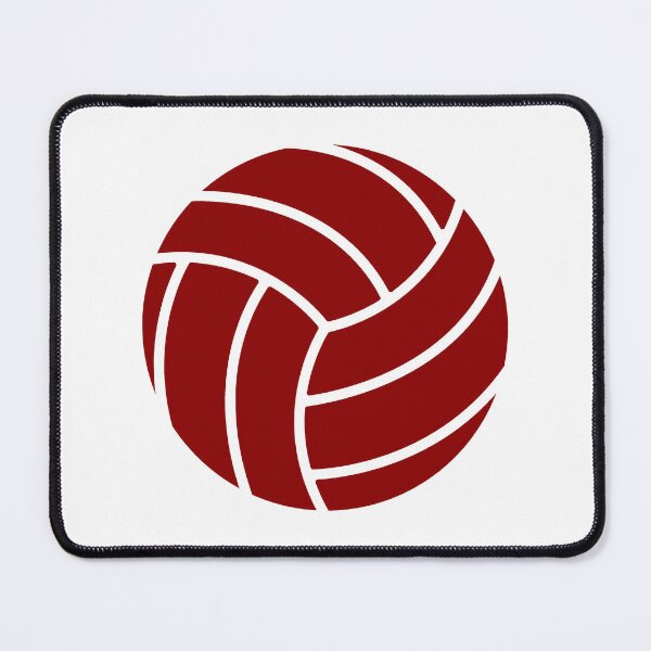 Item preview, Minimalist Dark Red Volleyball Sports Shape Graphic designed and sold by pattern-archive.