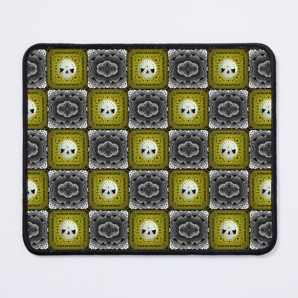 Item preview, Skull Granny Square - Black & Yellow designed and sold by Moonlit Datura.