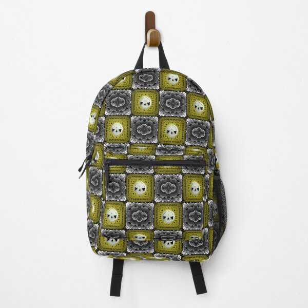 Item preview, Skull Granny Square - Black & Yellow designed and sold by Moonlit Datura.