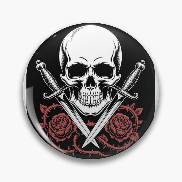 Item preview, Skull Daggers and Red Roses Gothic Tattoo Aesthetic Graphic designed and sold by nova-bloom.