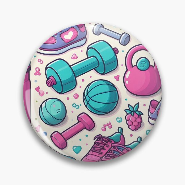 Artikelvorschau, Fitness-Rosa- und Blau-Muster 2.0 entworfen und verkauft von StickyGuys.