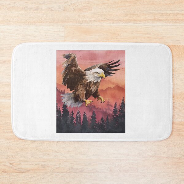Item preview, American Bald Eagle with Beautiful Wilderness Background designed and sold by AmericaFreedom.