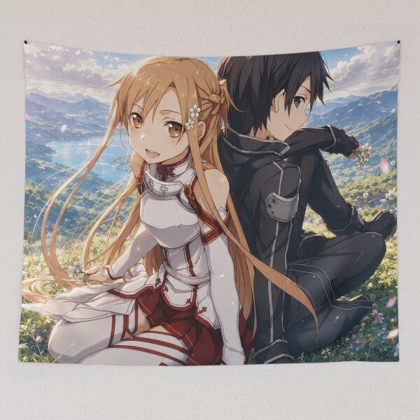 Item preview, Asuna and Kirito – Promise Under the Bright Sky designed and sold by Pixel Otaku Gallery.