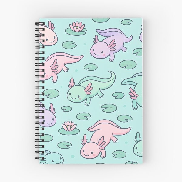 Item preview, Dreamy Axolotls & Water Lilies Seamless Pattern designed and sold by StickyGuys.