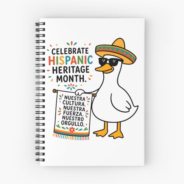 Item preview, Celebrate Hispanic Heritage Month Cute Duck Nuestra Cultura Fuerza Orgullo Latino Pride designed and sold by Velustro Shop.