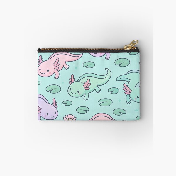 Item preview, Dreamy Axolotls & Water Lilies Seamless Pattern designed and sold by StickyGuys.