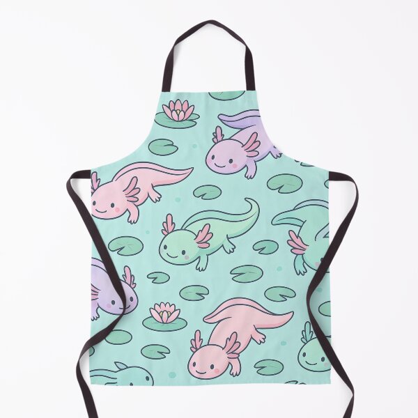 Item preview, Dreamy Axolotls & Water Lilies Seamless Pattern designed and sold by StickyGuys.