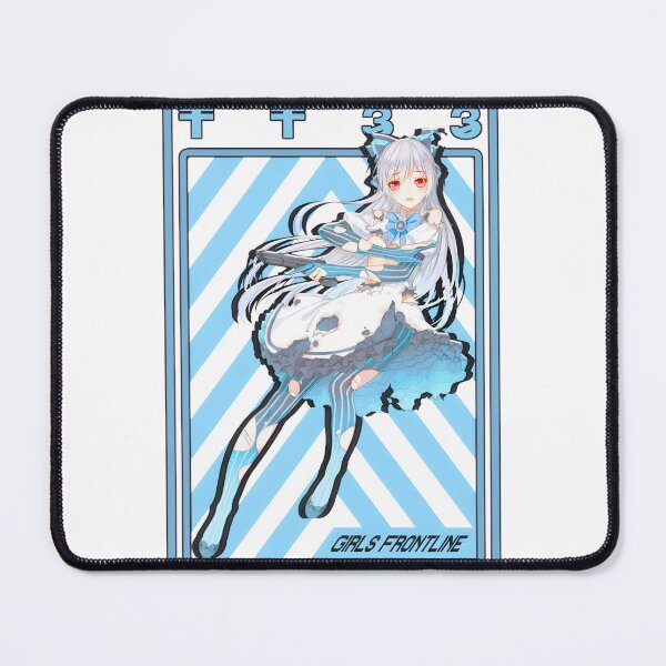 Item preview, Anime Girl With Gun, Blue Stripes, Cute Waifu Art designed and sold by ComptonziArt.