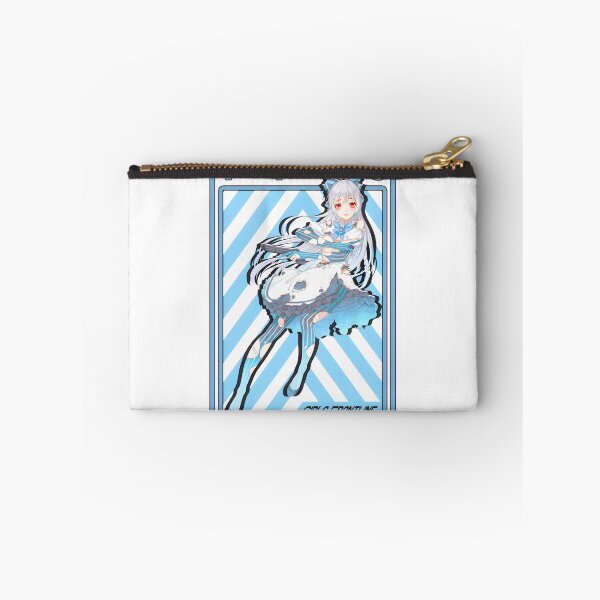 Item preview, Anime Girl With Gun, Blue Stripes, Cute Waifu Art designed and sold by ComptonziArt.