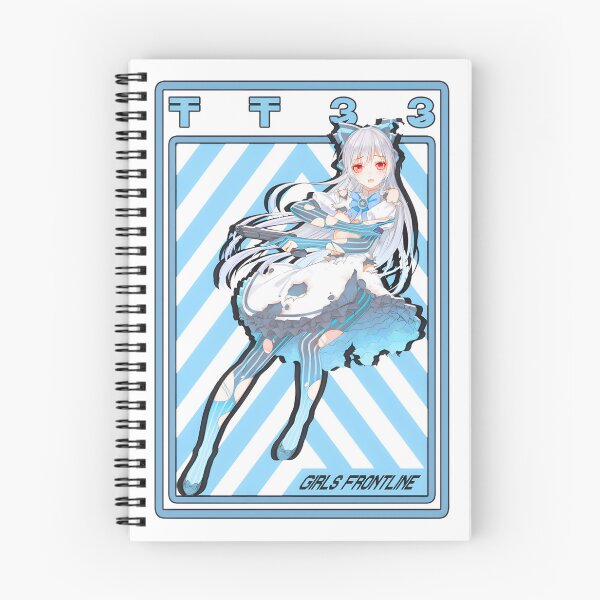 Item preview, Anime Girl With Gun, Blue Stripes, Cute Waifu Art designed and sold by ComptonziArt.