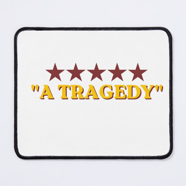 Item preview, Vintage "A TRAGEDY" movie review typography design designed and sold by Gingergarlic.