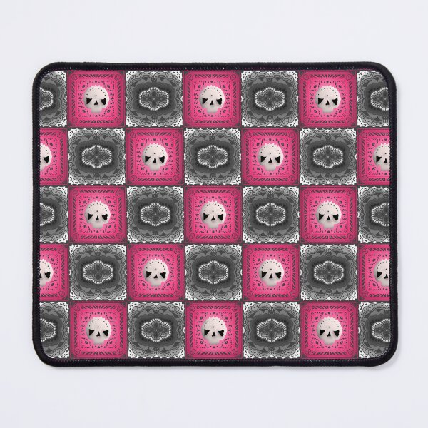 Item preview, Skull Granny Square - Gray & Pink designed and sold by Moonlit Datura.