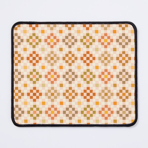 Item preview, Warm earthy autumn geometric faux quilt Cute flower patchwork motif squares designed and sold by Pravokrugulnik.
