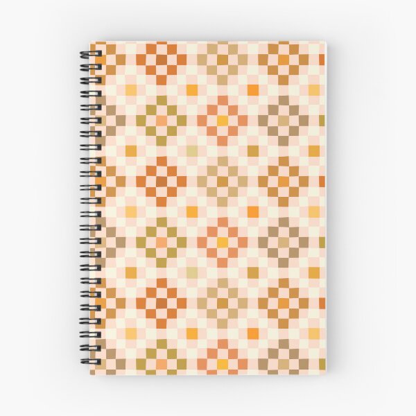 Item preview, Warm earthy autumn geometric faux quilt Cute flower patchwork motif squares designed and sold by Pravokrugulnik.