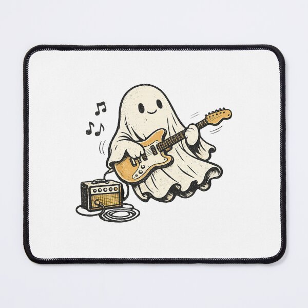 Item preview, Halloween Vintage Ghost Playing Guitar- Cute Spooky Music Retro 70s Musician designed and sold by SOUFIANE1991.