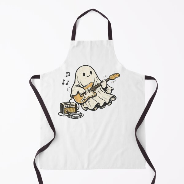 Item preview, Halloween Vintage Ghost Playing Guitar- Cute Spooky Music Retro 70s Musician  designed and sold by SOUFIANE1991.