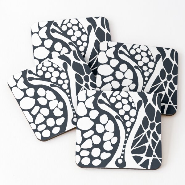 Item preview, Black and White Geometric Abstract designed and sold by Lynne Goodman Design.