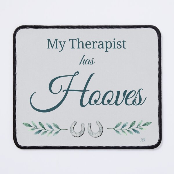 Item preview, My Therapist Has Hooves | Horse Lover Quote | Equestrian Farmhouse Gift designed and sold by 3Hoofprints.