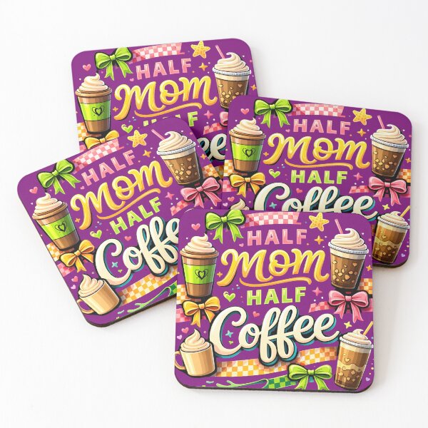 Item preview, Half Mom Half Coffee Funny designed and sold by butterflies-new.