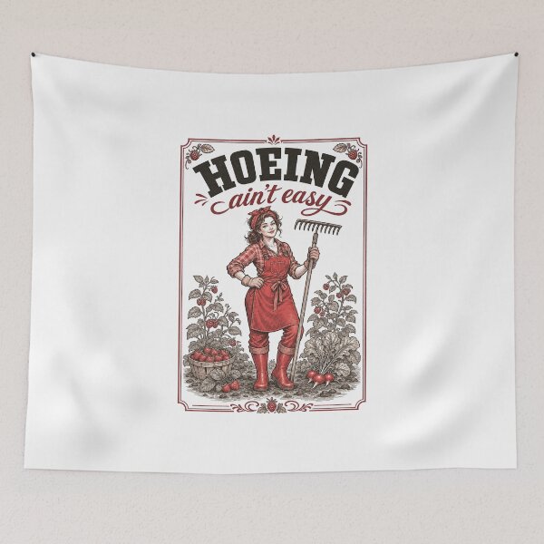 Item preview, Hoeing ain't Easy Organic Gardening designed and sold by LuminOrb.