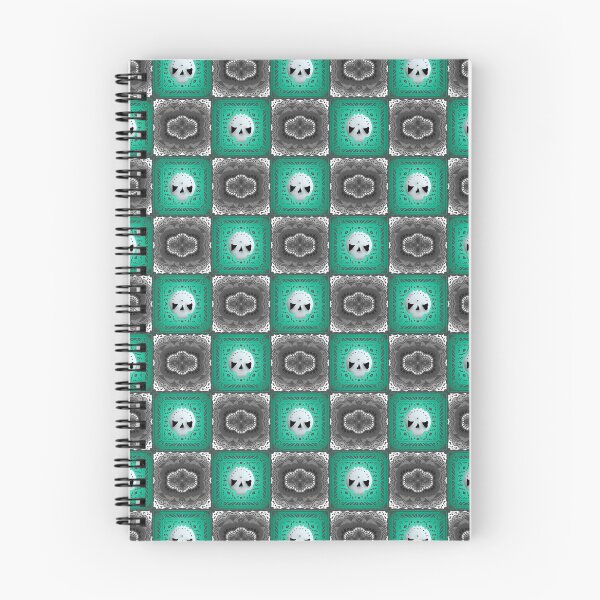 Item preview, Skull Granny Square - Gray & Aqua designed and sold by Moonlit Datura.