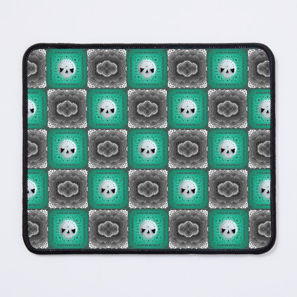 Item preview, Skull Granny Square - Gray & Aqua designed and sold by Moonlit Datura.